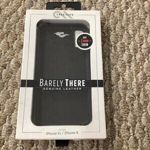New Case Mate Barely There Leather Cellphone Cover For Apple iPhone X & XS